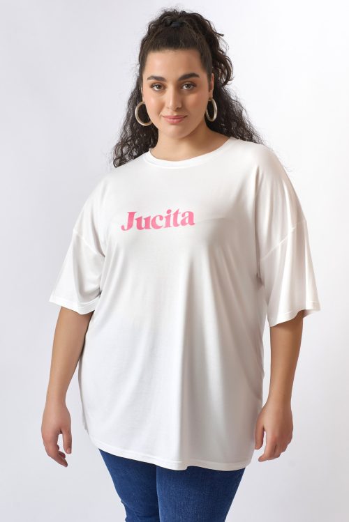 Oversized T-shirt Jucita Ροζ