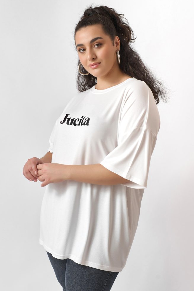 Oversized T-shirt Jucita Μαύρο