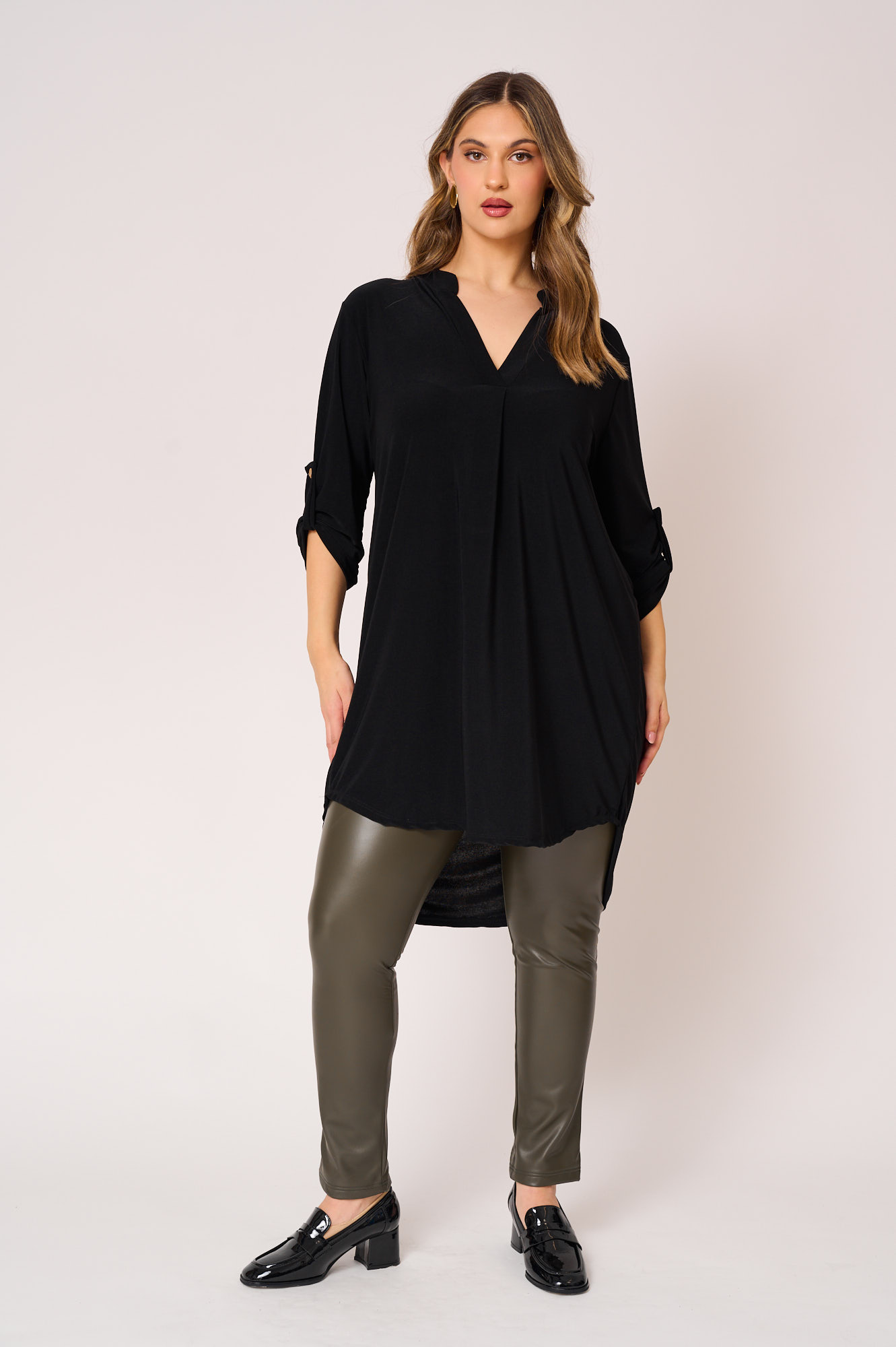 Κολάν Δερματίνη με Φλις Επένδυση Niki Χακί