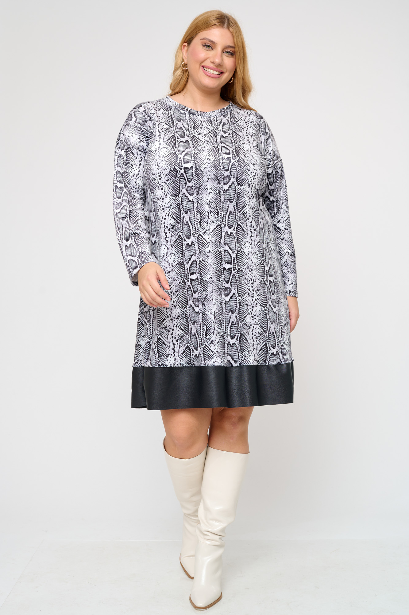Φόρεμα Βελουτέ Snake Print Athina