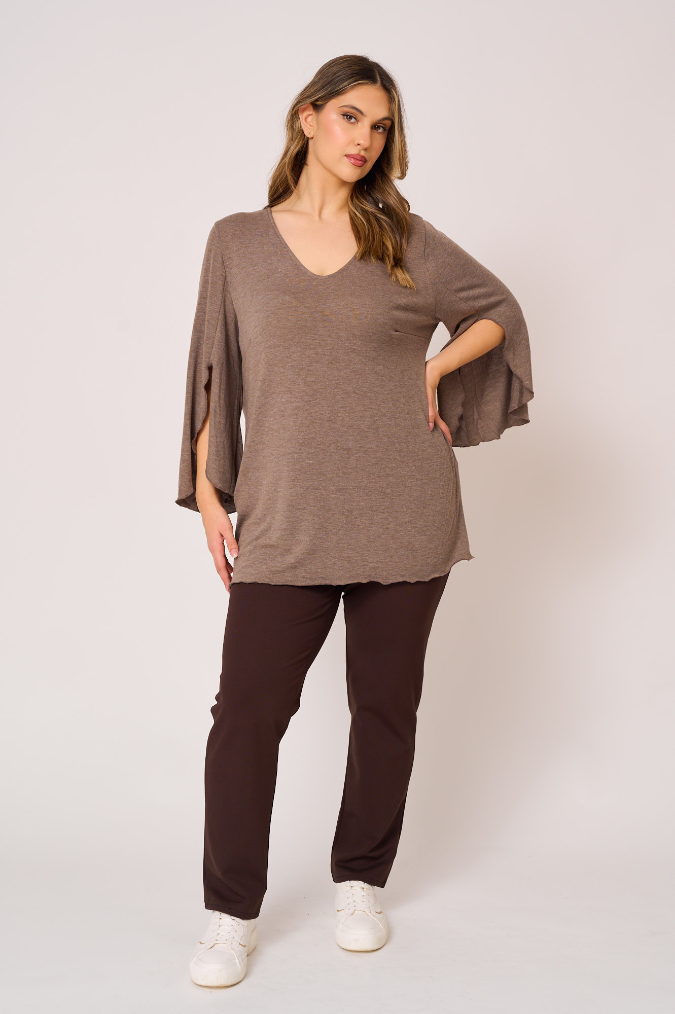 Μπλούζα Πλεκτή Μακριά Jade Πούρου