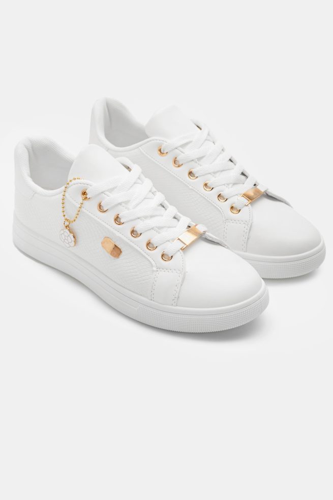 Sneakers με Μεταλλικές Λεπτομέρειες Effie Λευκό