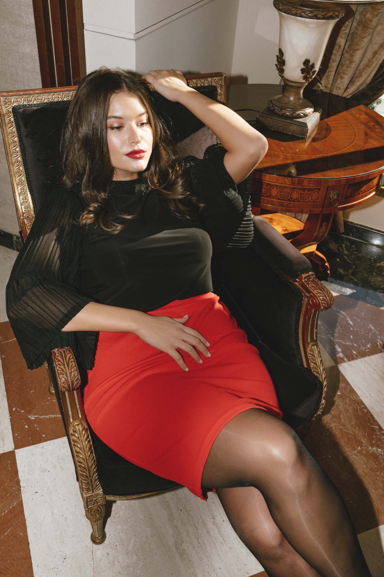 Pencil Φούστα Emilia Κόκκινο