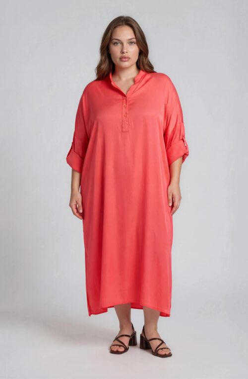 Φόρεμα Midi Silky Καρπουζί