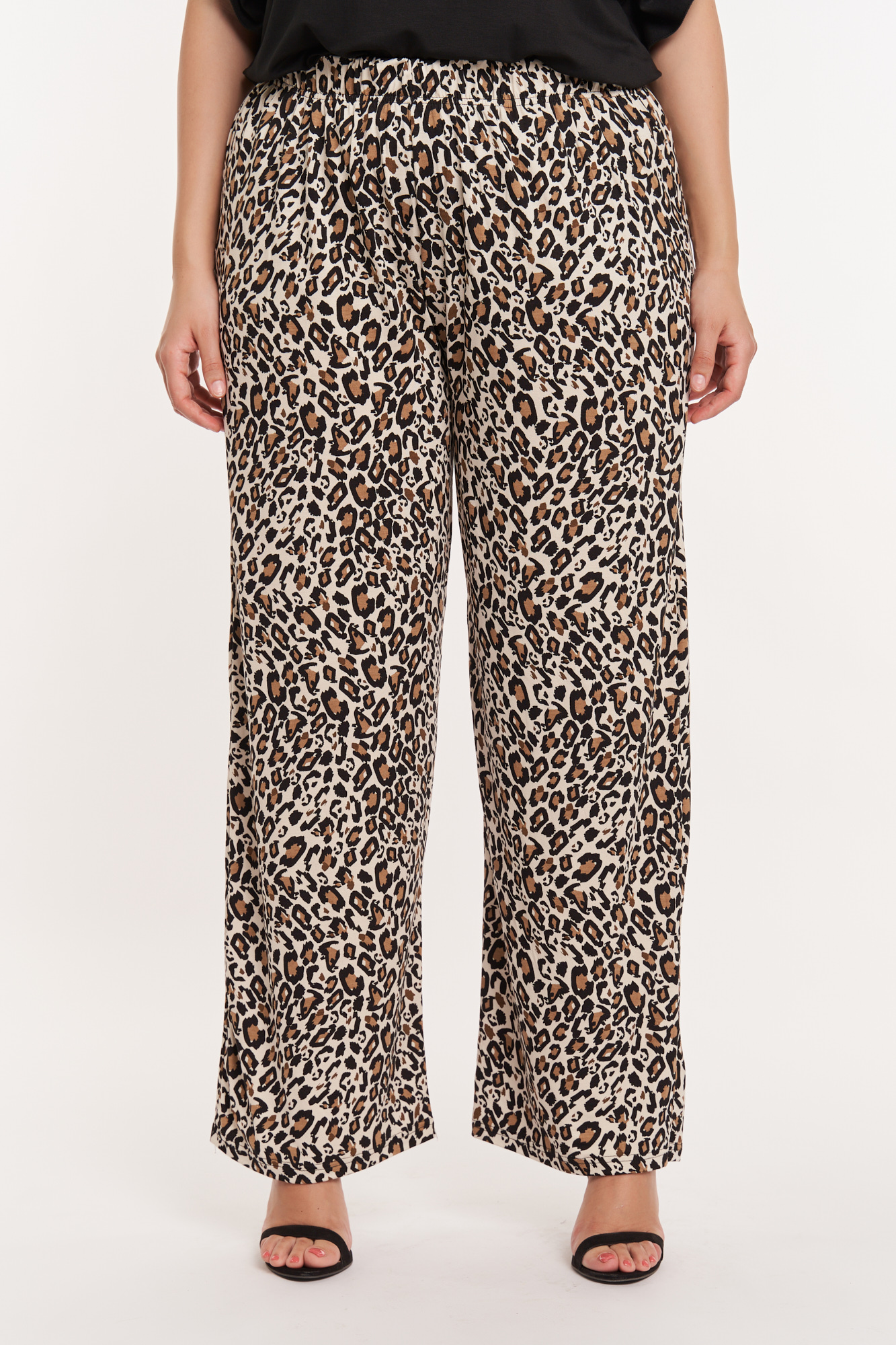 Παντελόνα Ελαστική Eva Leopard Μπεζ