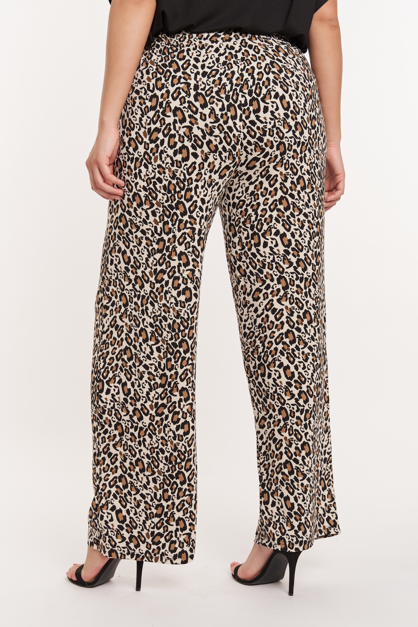 Παντελόνα Ελαστική Eva Leopard Μπεζ