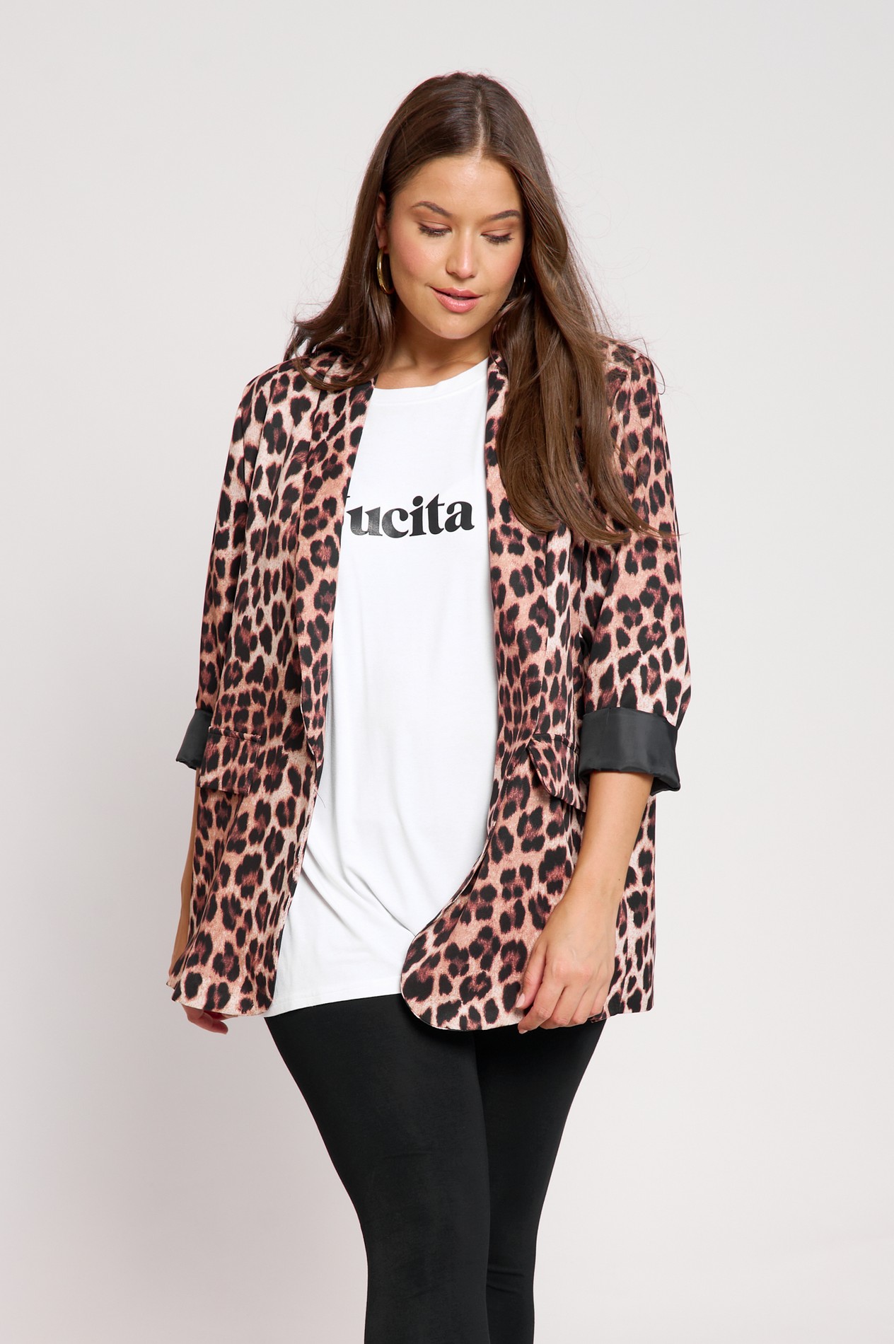 Σακάκι Oversized Korina Leopard