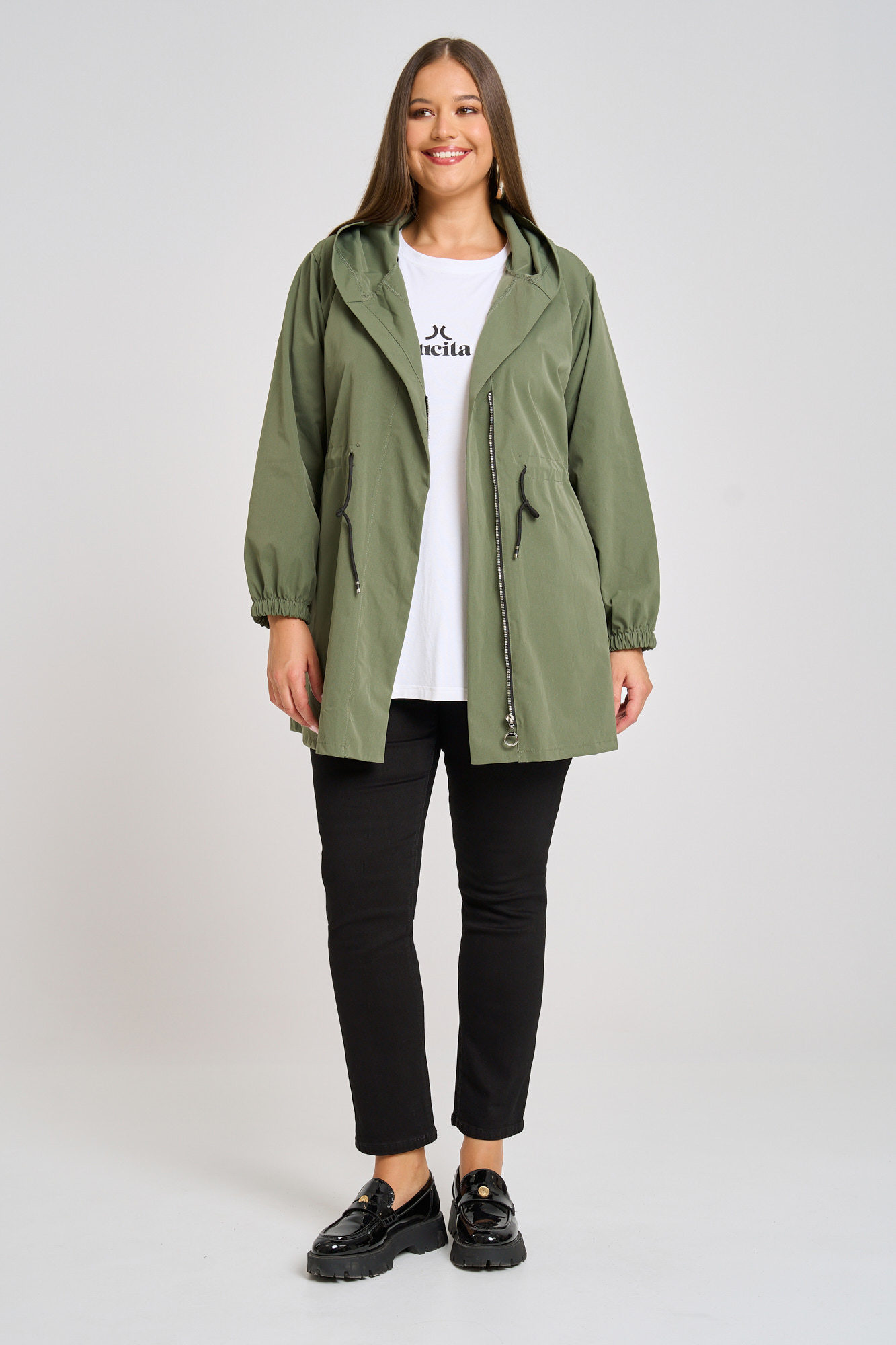 parka koukoula rithizomeni mesh cindy khaki