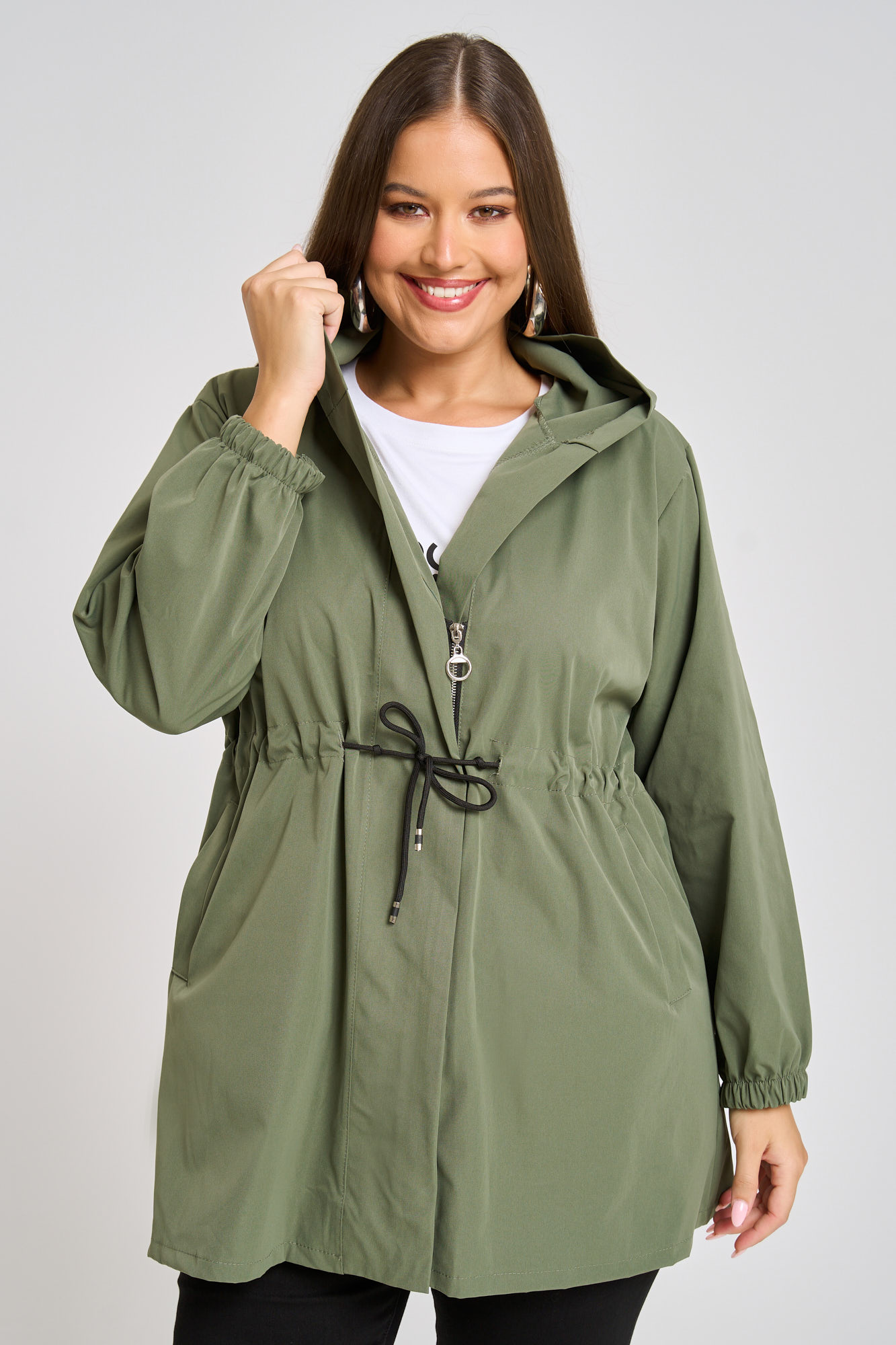 parka koukoula rithizomeni mesh cindy khaki