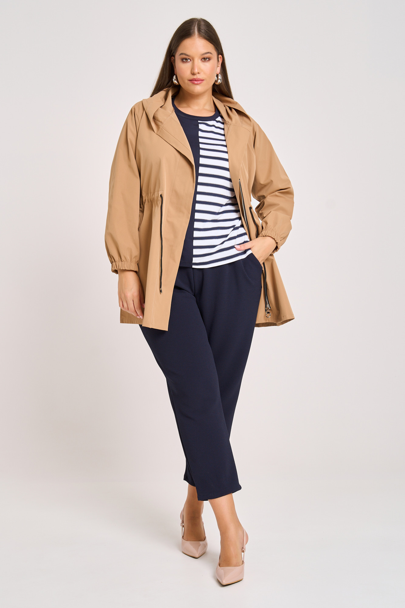 parka koukoula rithizomeni mesh cindy camel