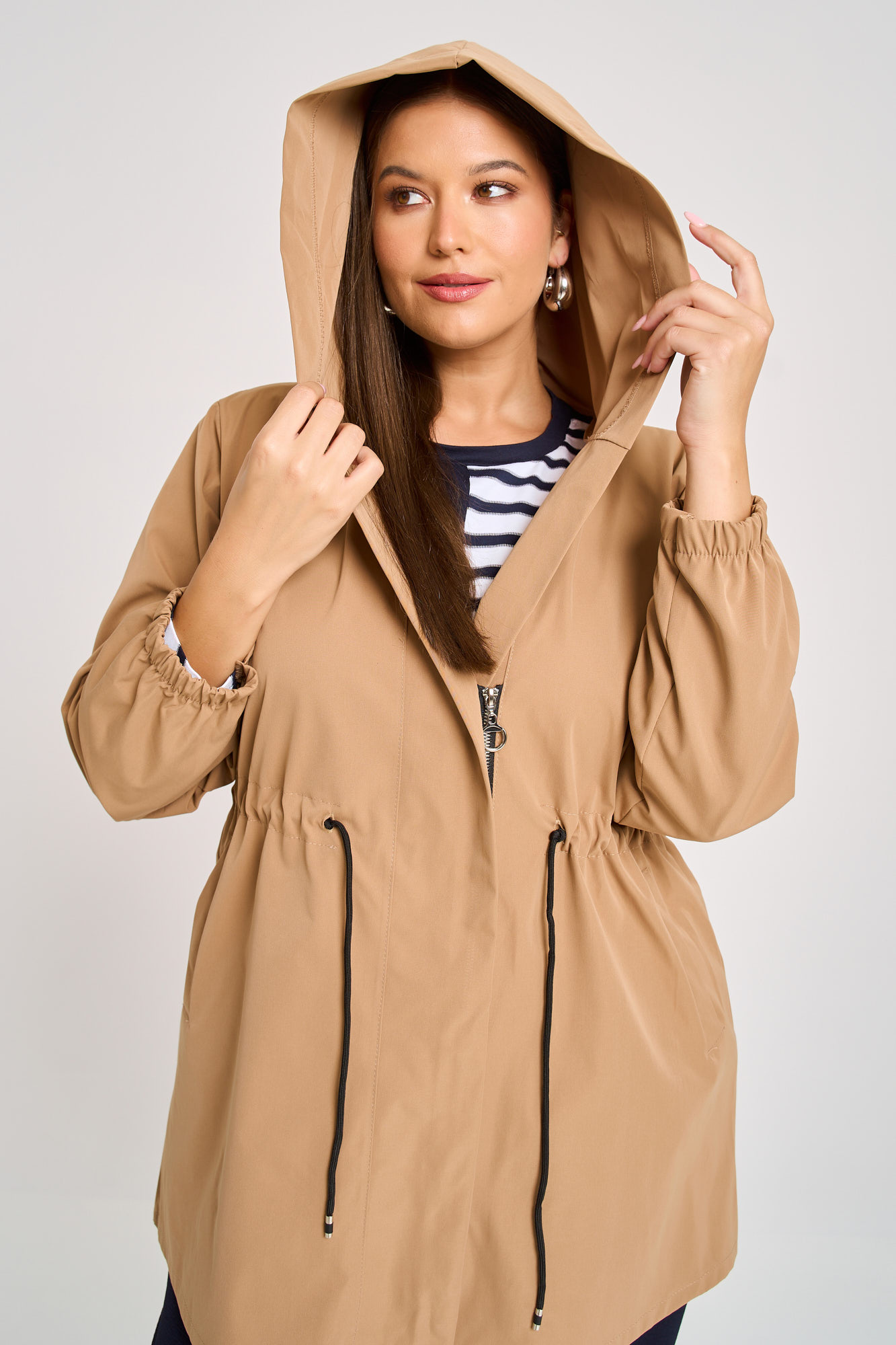 parka koukoula rithizomeni mesh cindy camel