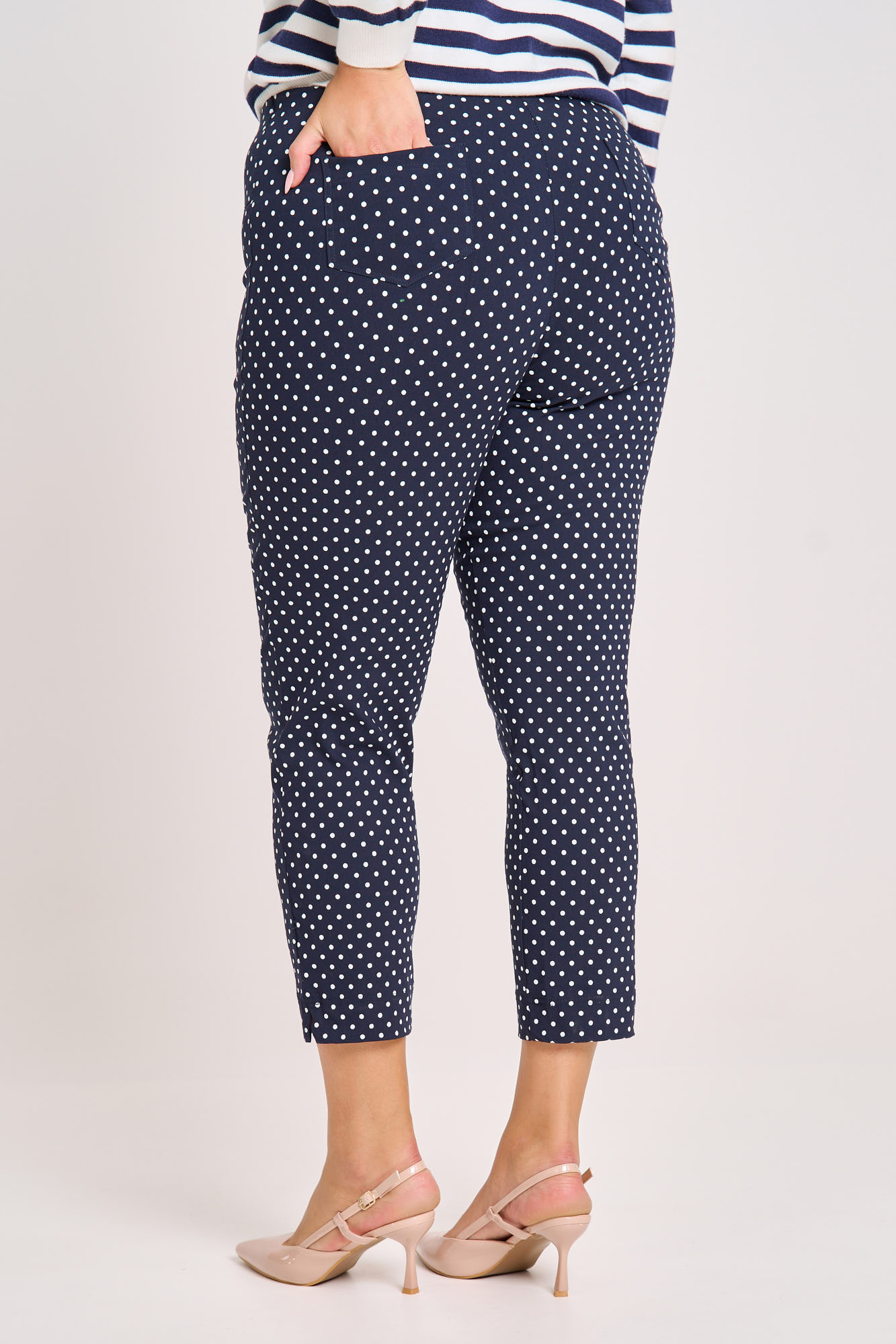 panteloni strets laura mple poua polka dot