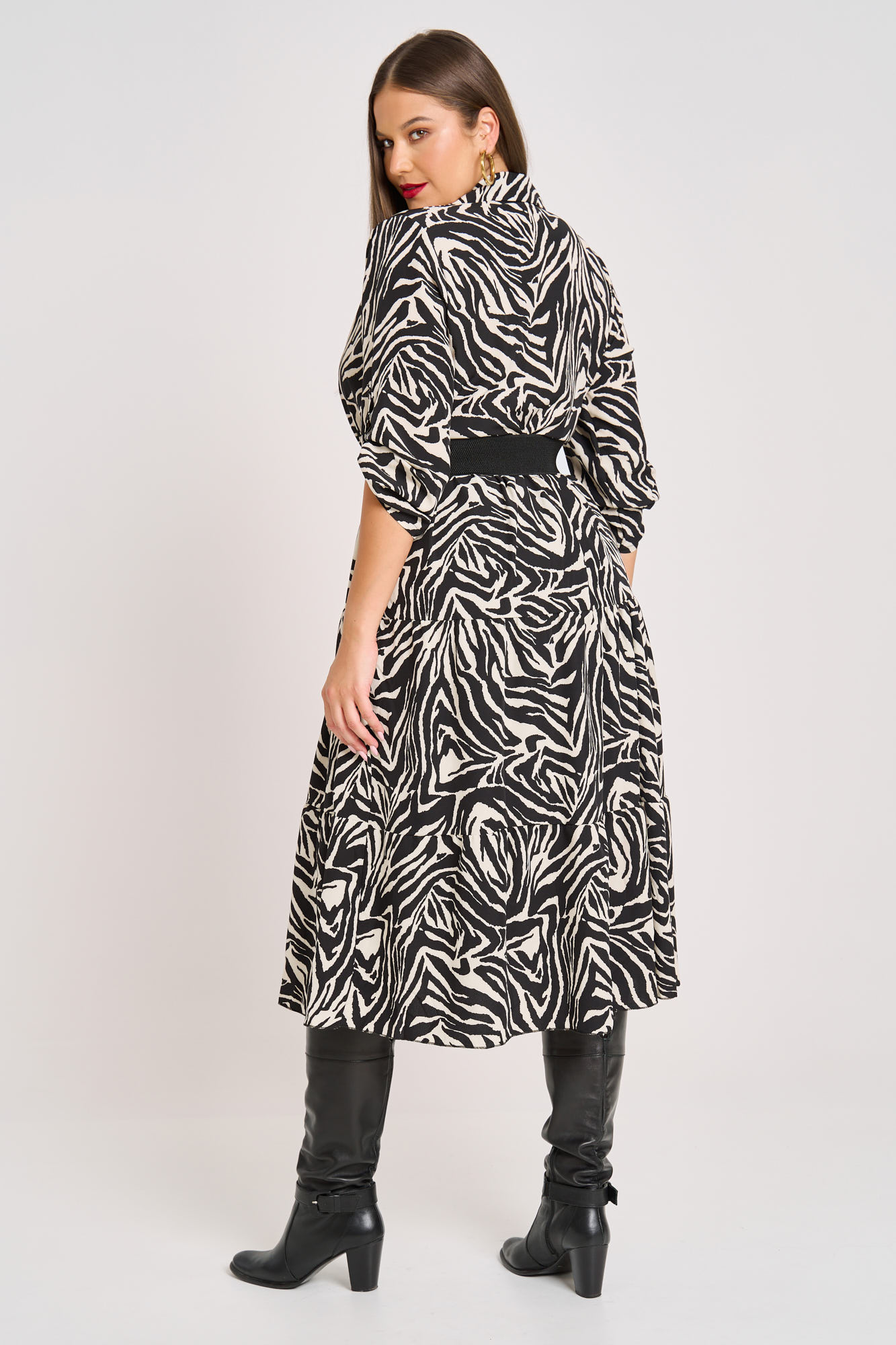midi forema animal print giakas bolan melina zebra