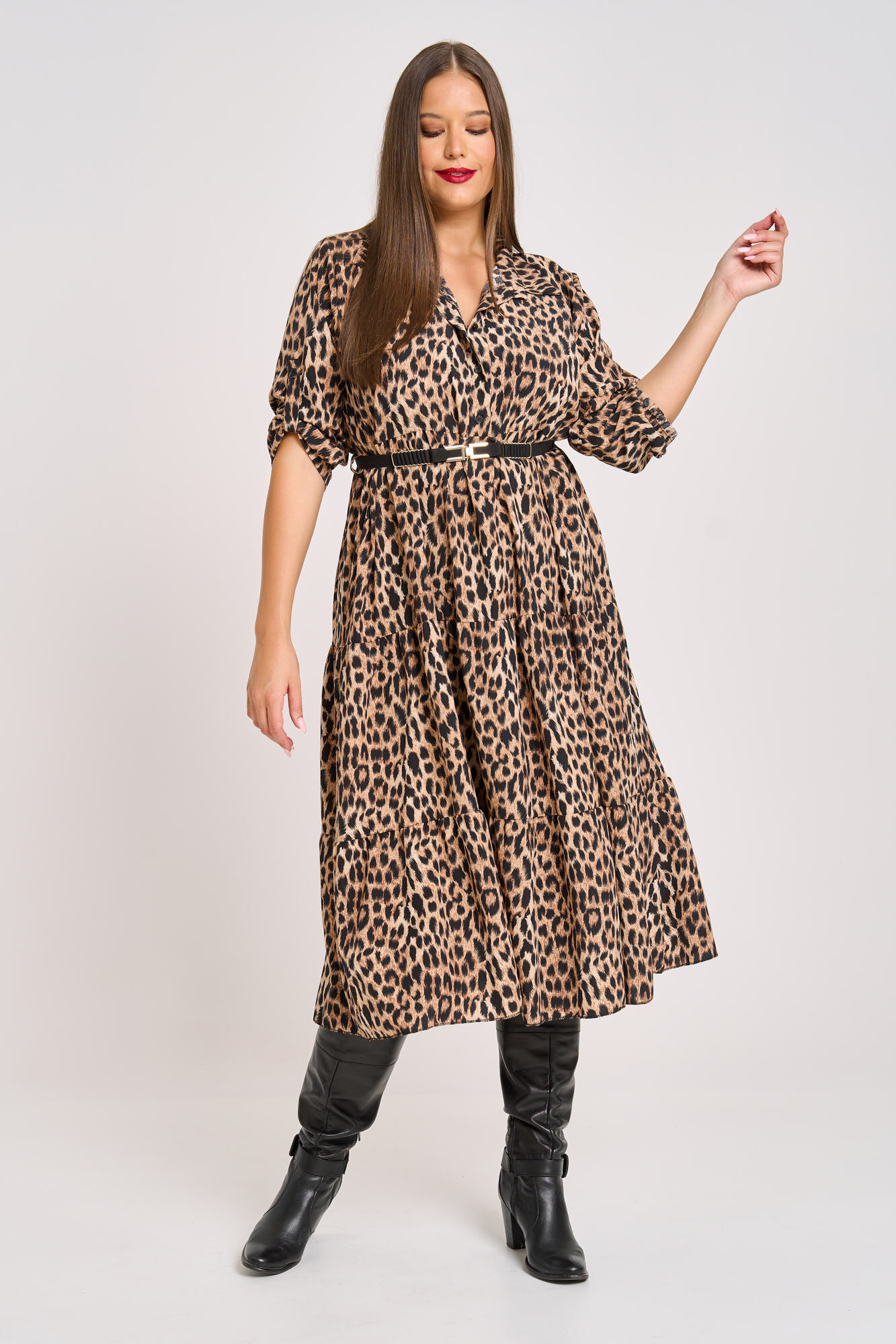 midi forema animal print giakas bolan melina leopard