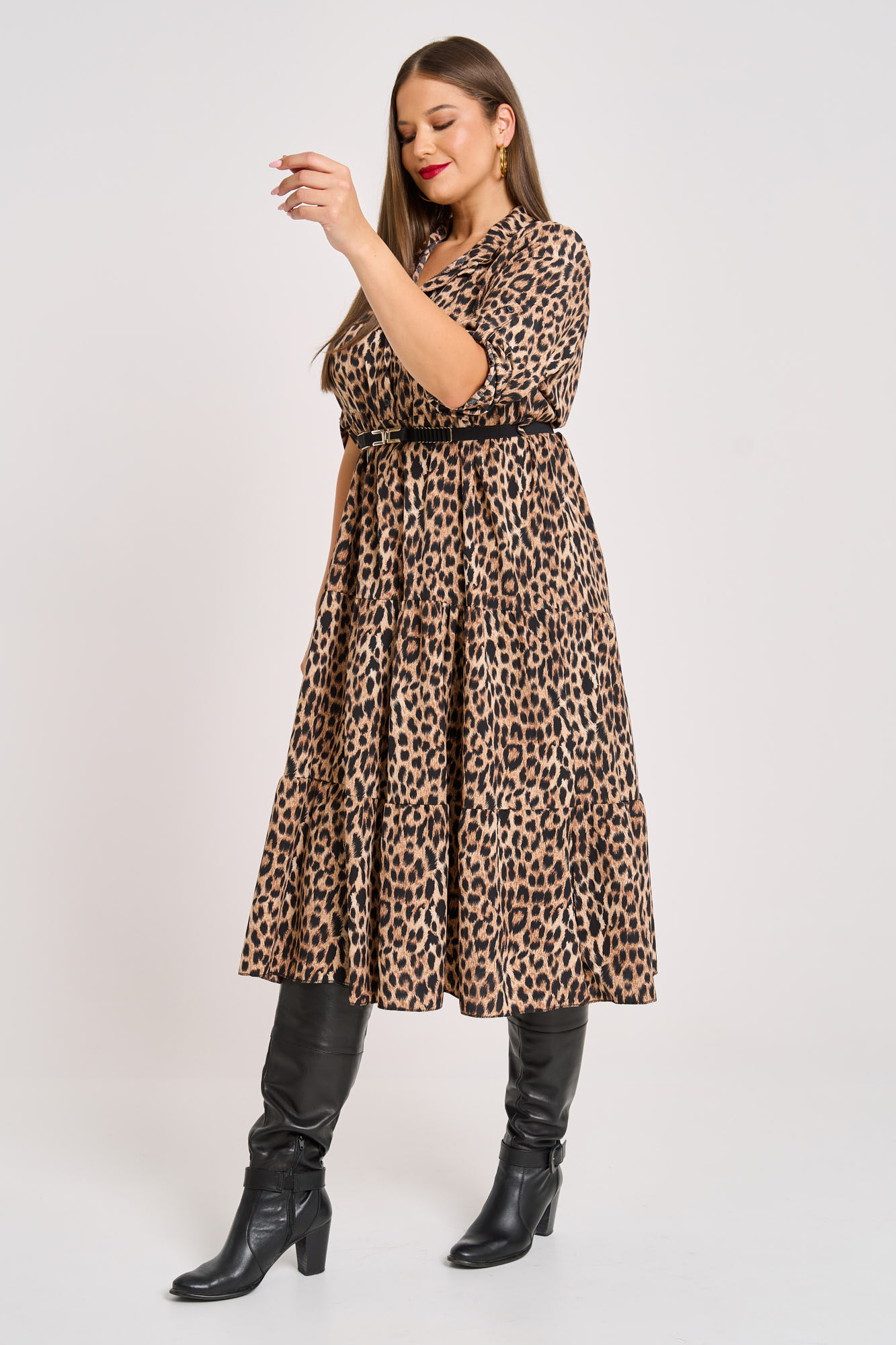midi forema animal print giakas bolan melina leopard