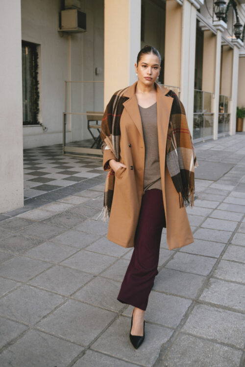 Παλτό με Γιακά Cornelia Καμηλό