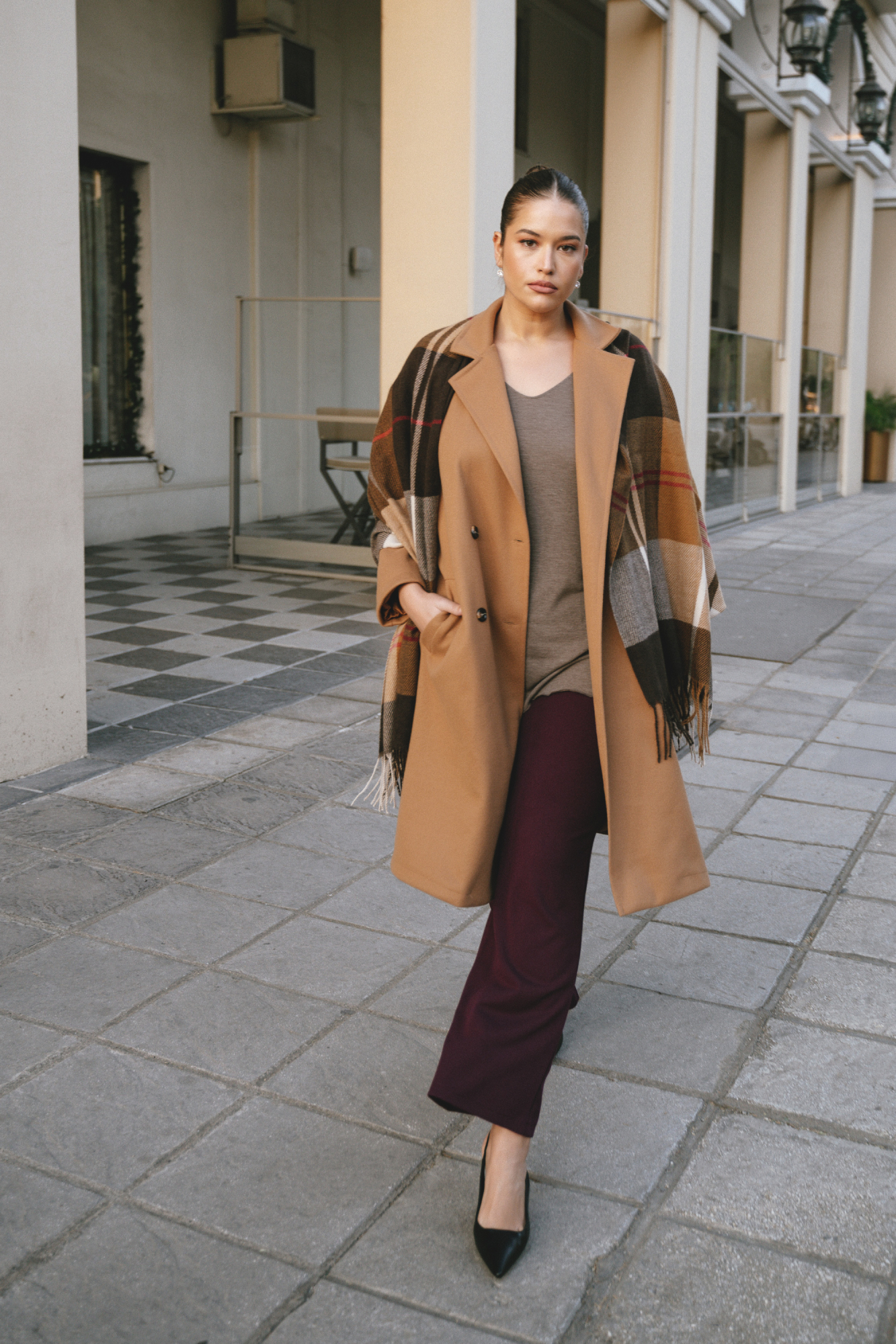 Παλτό με Γιακά Cornelia Καμηλό