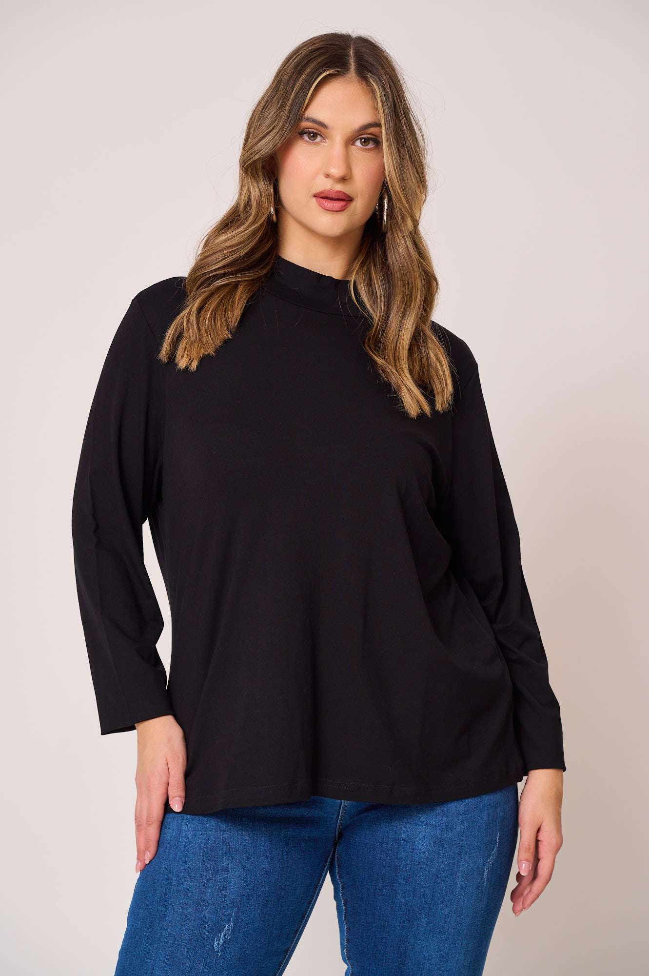 Μπλούζα με Χαμηλό Ζιβάγκο Ester Μαύρο