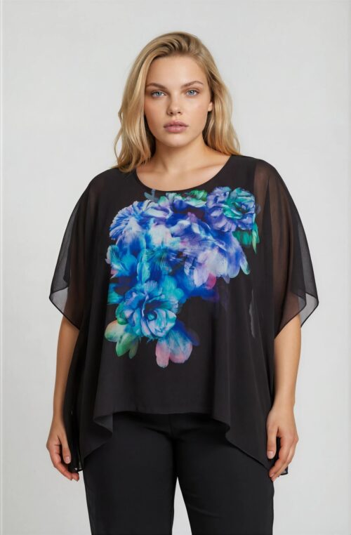 Τουνίκ Σιφόν με ελαστικό Τοπ Celia