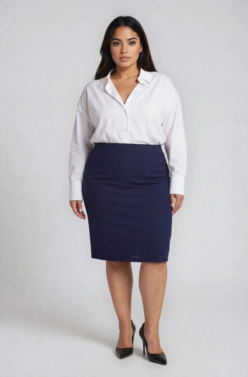 Φούστα Ελαστική Pencil Mado Μπλε