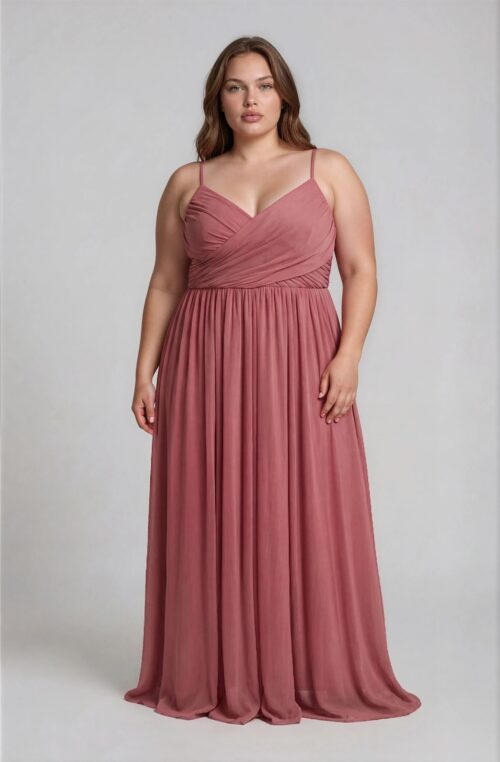 Μάξι Αέρινο Φόρεμα με Κρουαζέ Μπούστο Alma