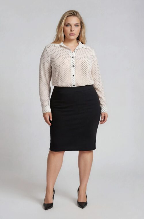 Φούστα Ελαστική Pencil Mado Μαύρο