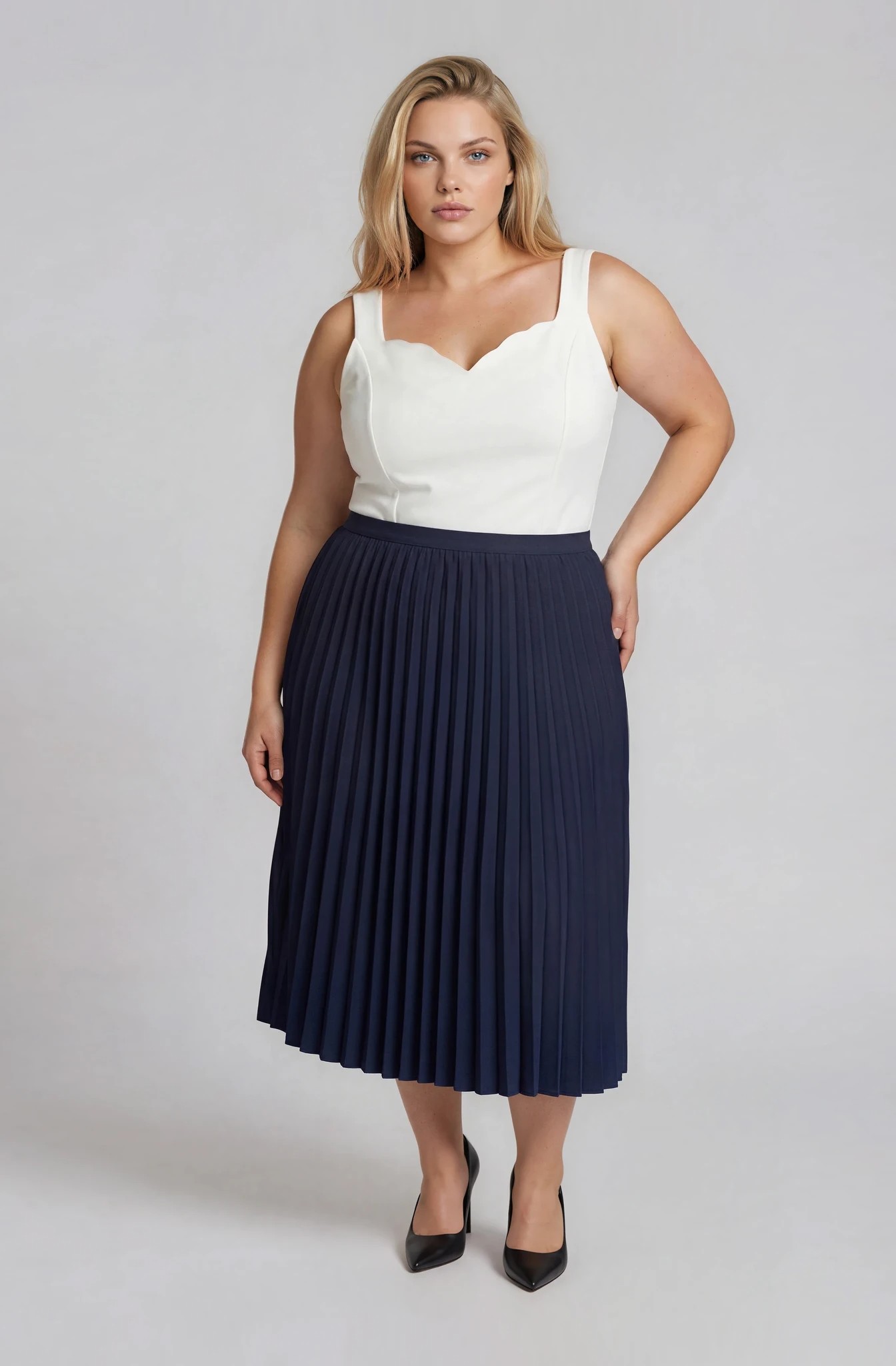 midi forema leuko top plise bianca