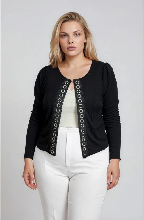 Ζακέτα με διακοσμητικές λεπτομέρειες και μακρύ μανίκι Miriam