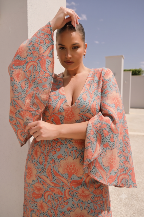 Maxi φόρεμα Muse Floral Σομόν